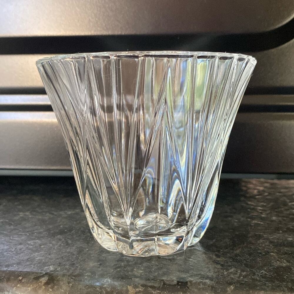 Vintage Lead Crystal Glass Votive‎ Candle Holder